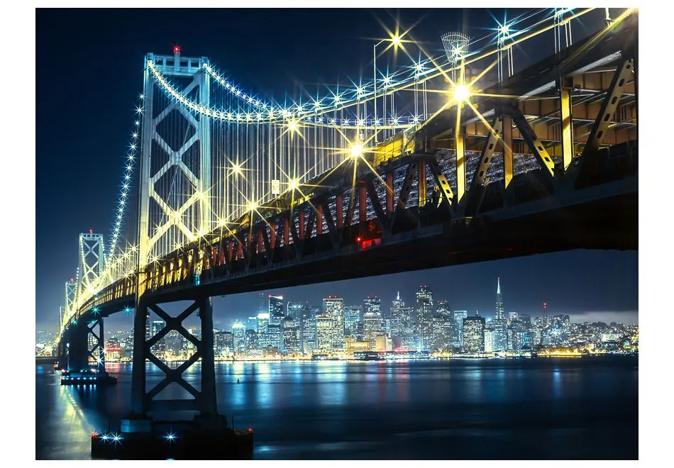 Fototapeta - Bay Bridge nocą-2