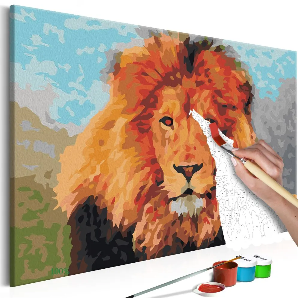 Obraz do samodzielnego malowania - Lion | MIRAT. w stylu kolekcja
