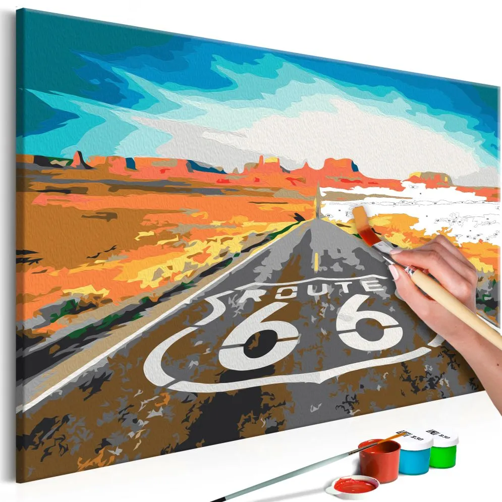 Obraz do samodzielnego malowania - Route 66 | MIRAT. w stylu  kolekcja