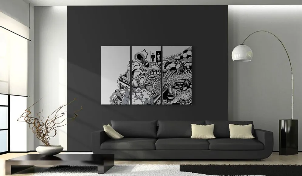Obraz - Artistic mess - triptych-2