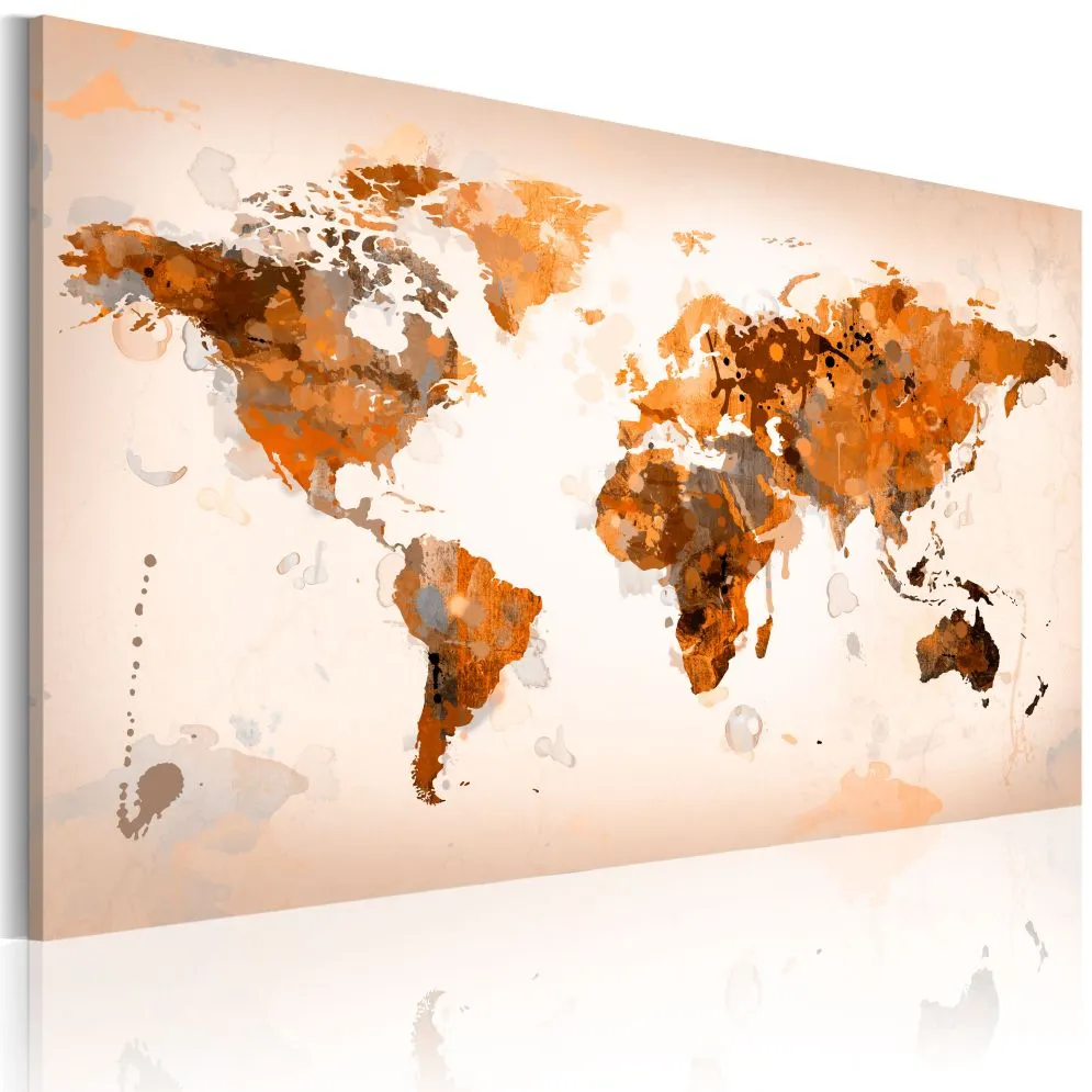 Obraz - Map of the World - Desert storm-1