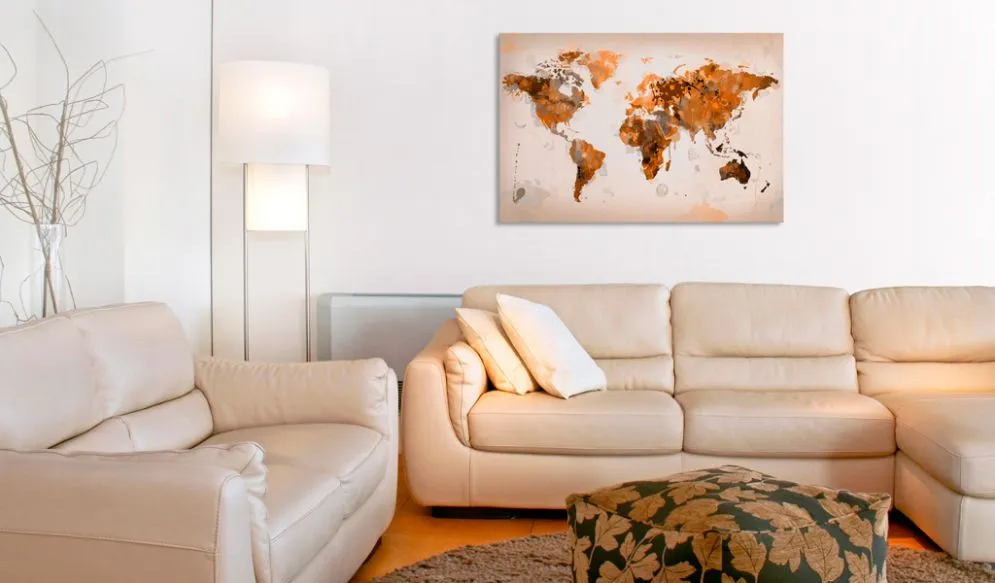Obraz - Map of the World - Desert storm-2