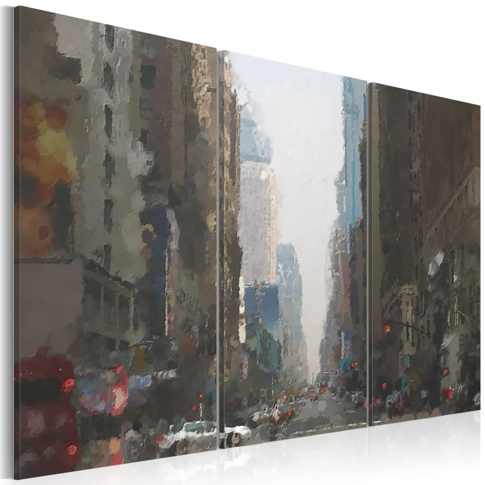 Obraz - Rainy city behind the glass-1