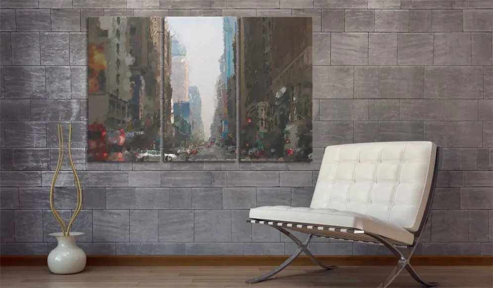 Obraz - Rainy city behind the glass-2