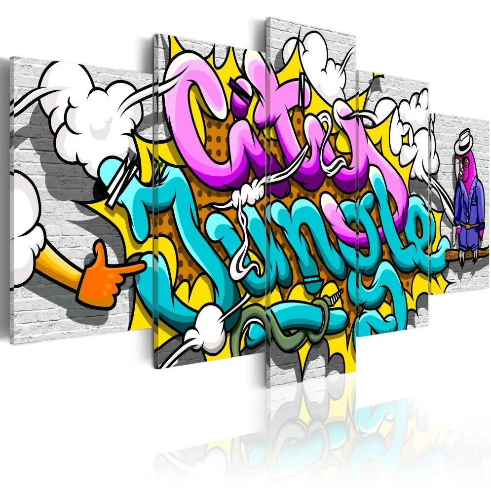 Obraz - Graffiti miejska dżungla-1