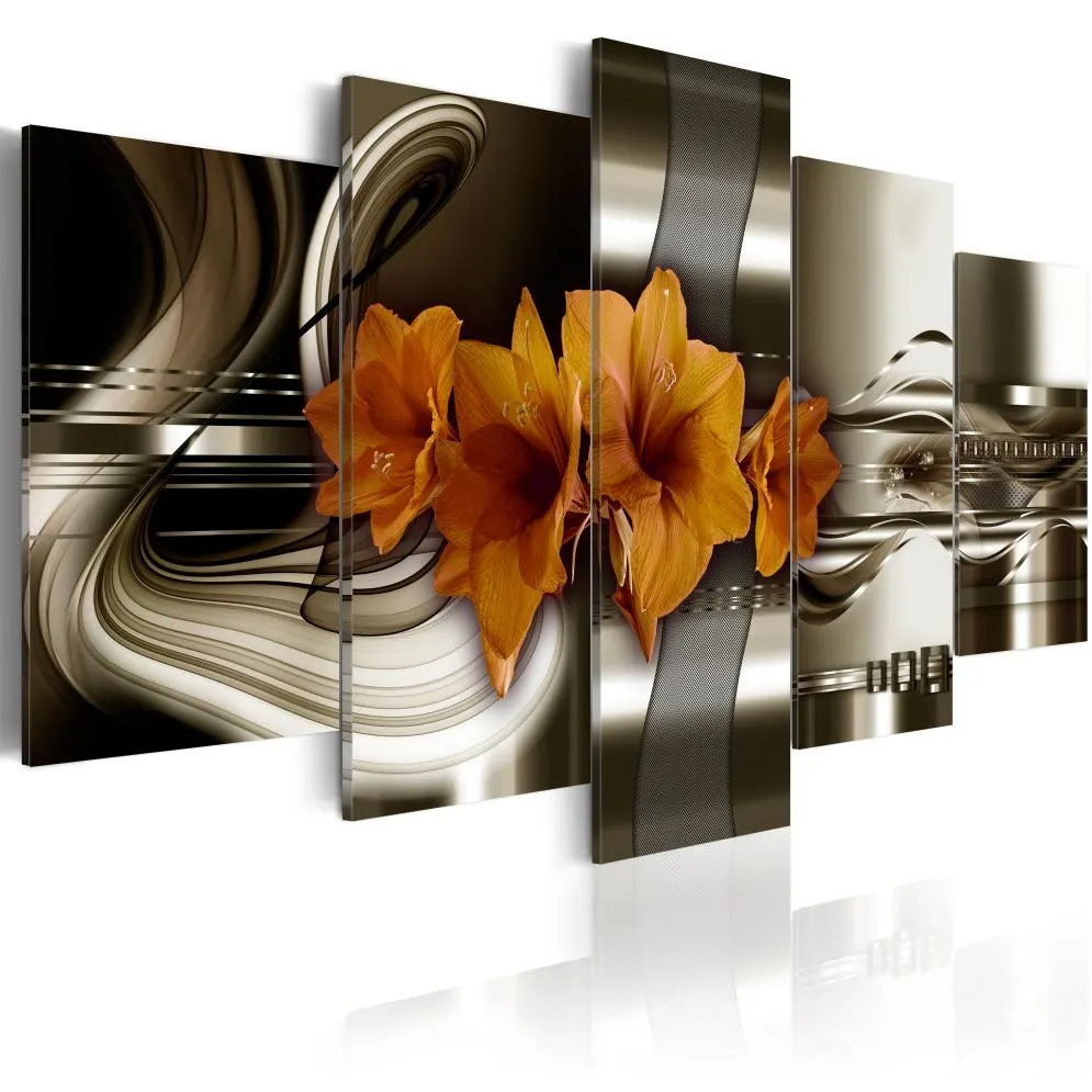 Obraz - Hippeastrum i abstrakcyjne fale-1