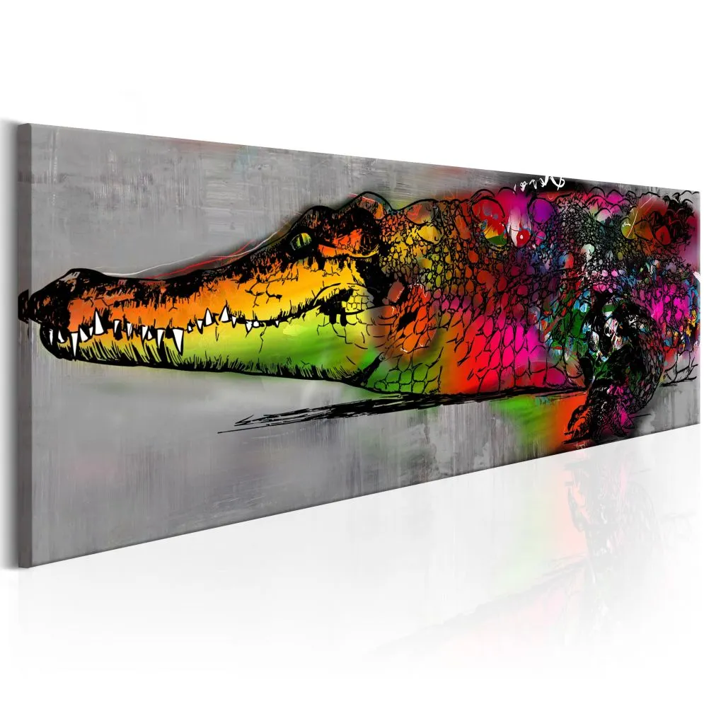 Obraz - Kolorowy aligator-1