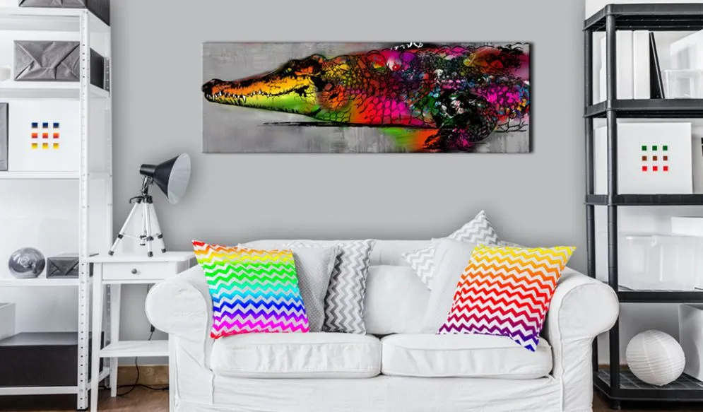 Obraz - Kolorowy aligator-2