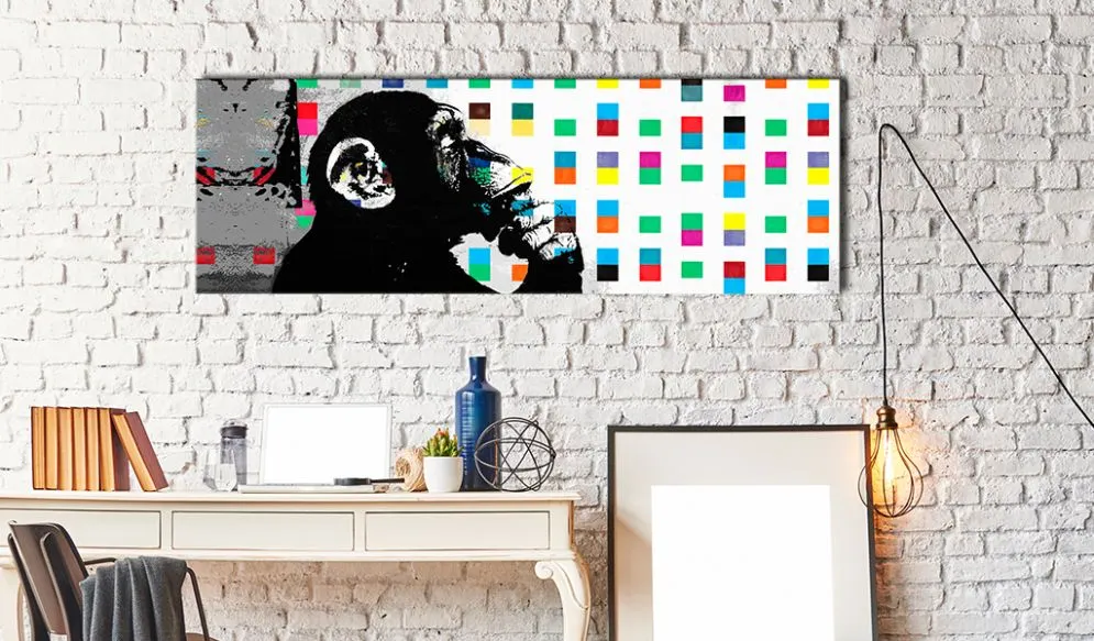 Obraz - Banksy The Thinker Monkey-2