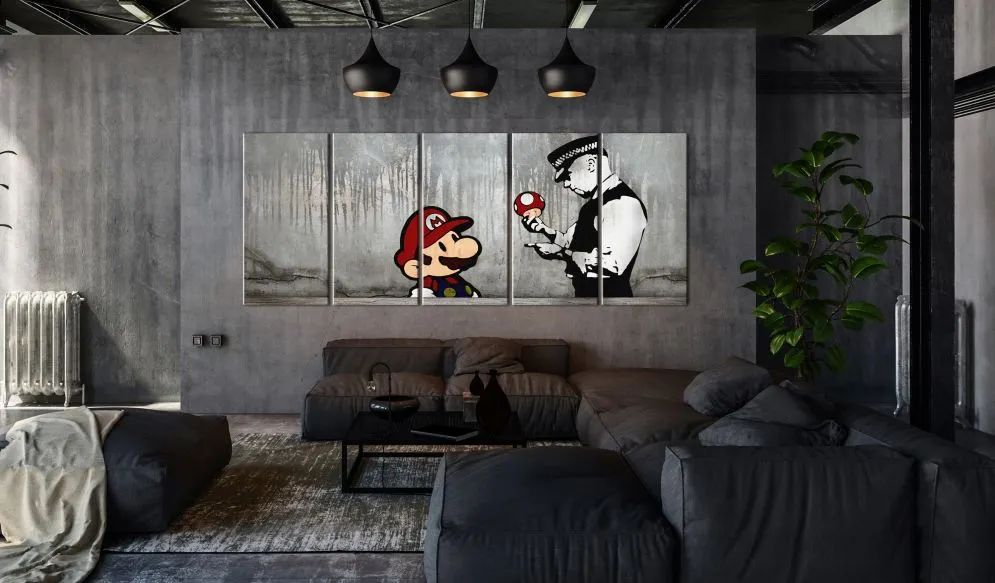 Obraz - Mario Bros na betonie-2