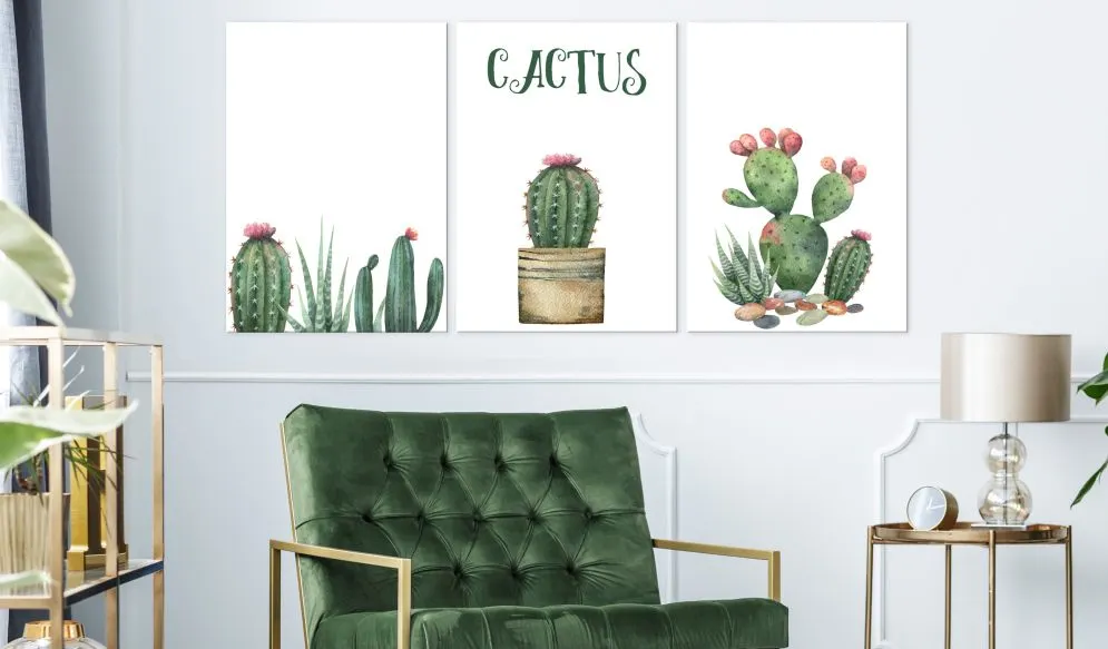 Obraz - Kłujące kwiaty (3-częściowy)-2