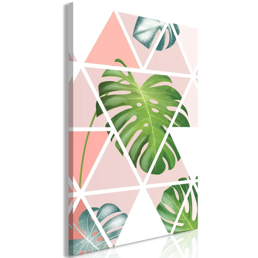 Obraz - Geometryczna monstera (1-częściowy) pionowy-1