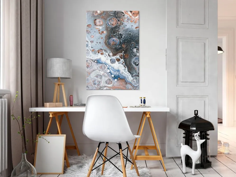 Obraz - Blue Sienna Marble (1-częściowy) pionowy-2