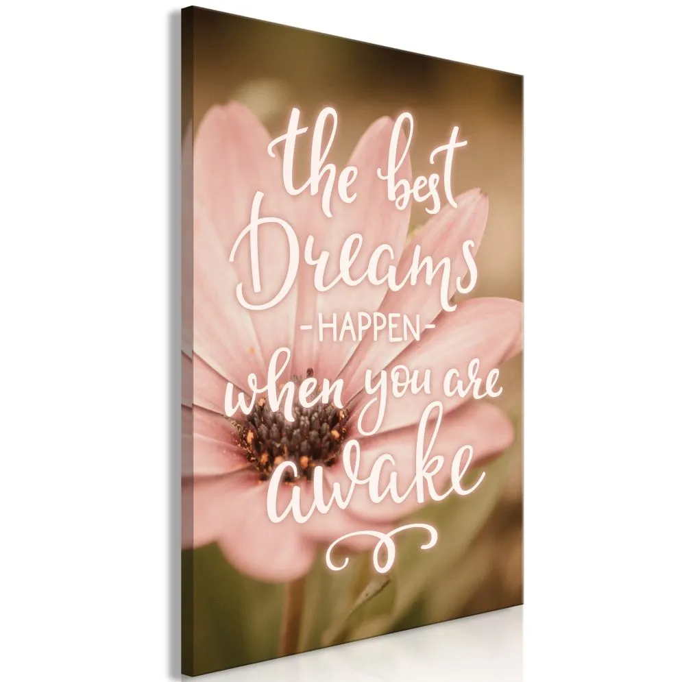 Obraz - The best dreams happen when you are awake (1-częściowy) pionowy-1