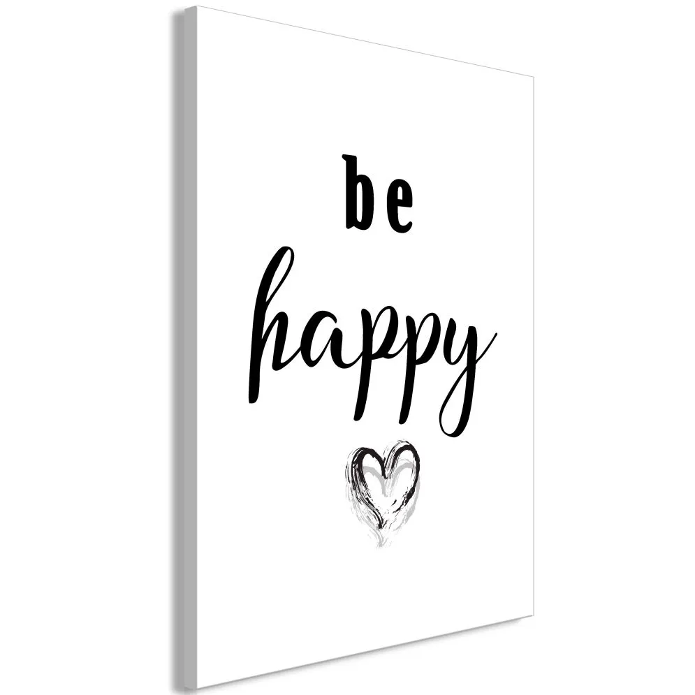 Obraz - Be happy (1-częściowy) pionowy-1