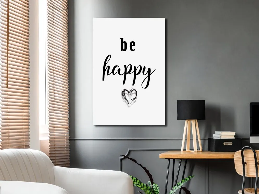 Obraz - Be happy (1-częściowy) pionowy-2