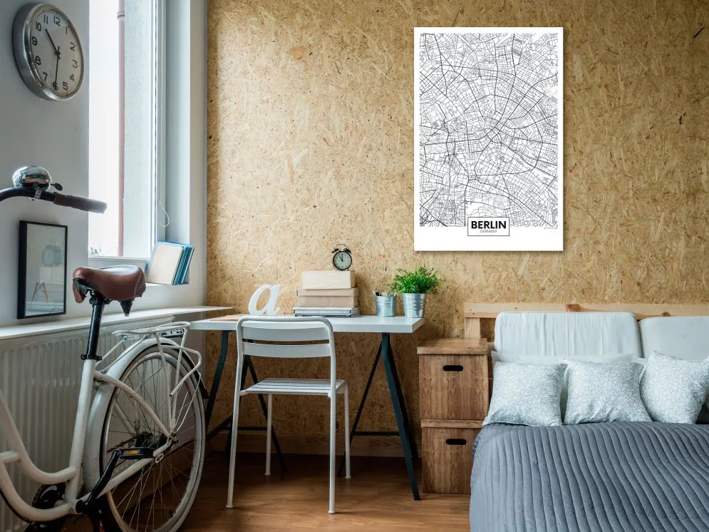 Obraz - Mapa Berlina (1-częściowy) pionowy-2