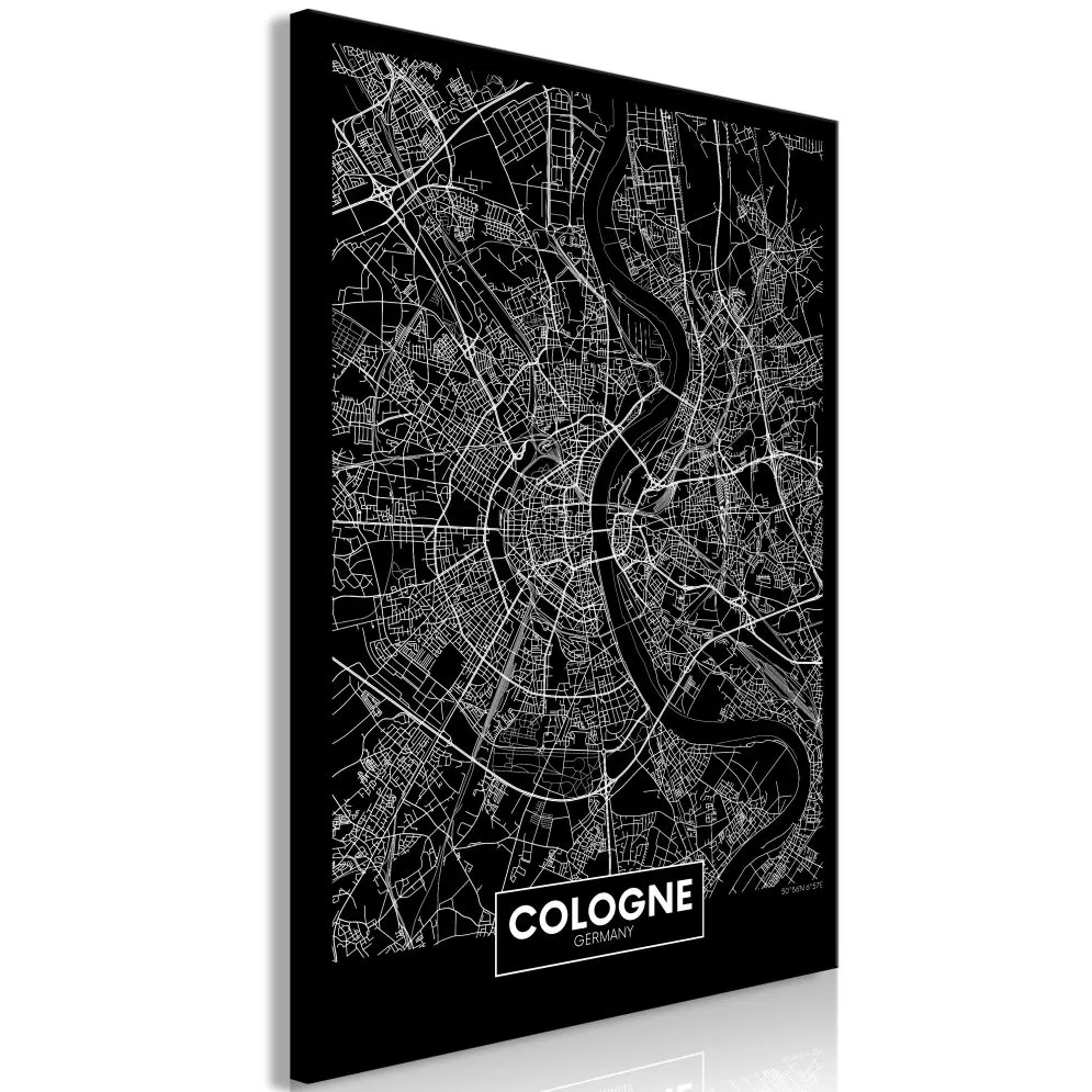 Obraz - Ciemna mapa Kolonii (1-częściowy) pionowy-1
