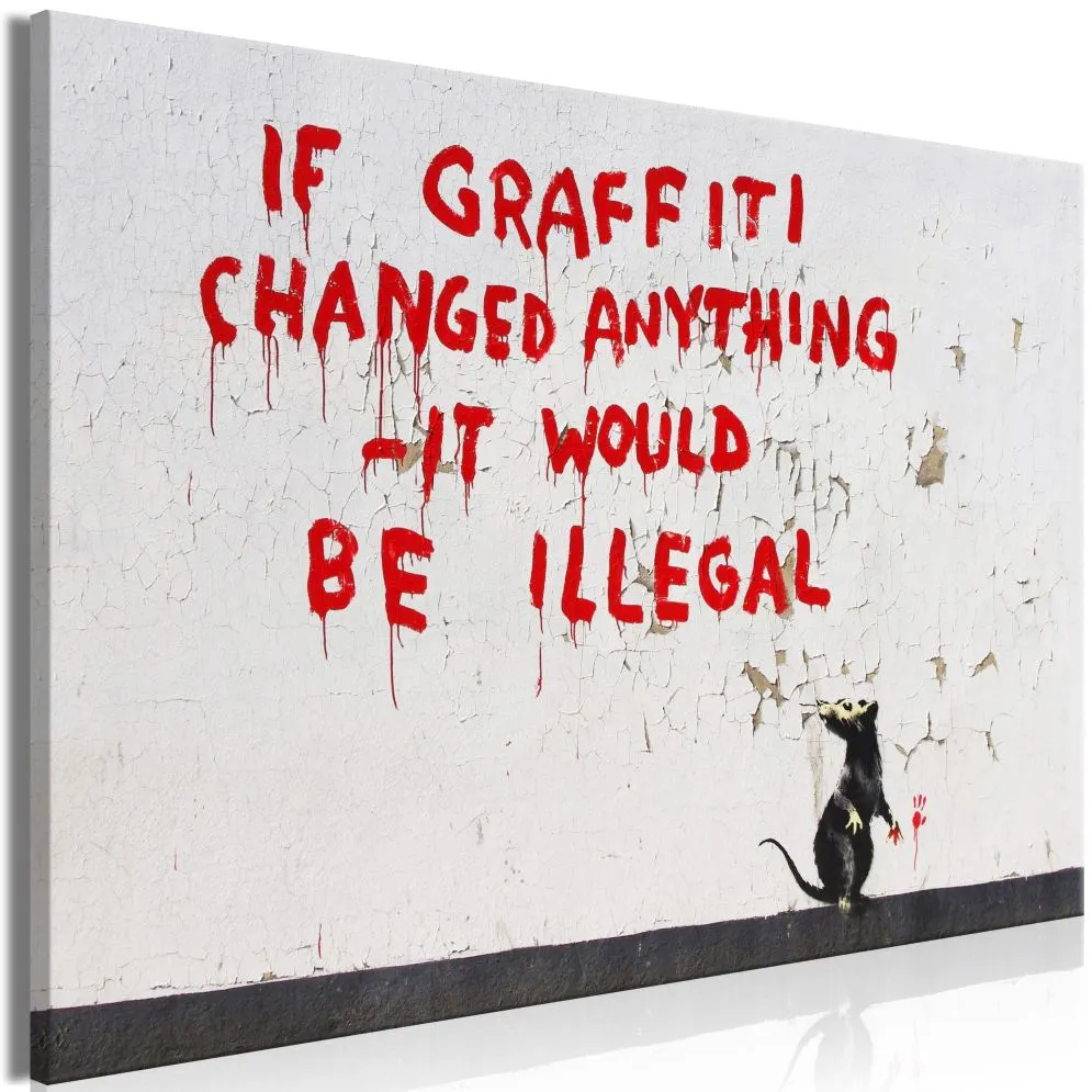 Obraz - Cytat graffiti (1-częściowy) szeroki-1