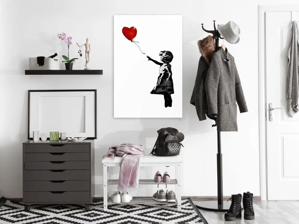 Obraz - Banksy  Dziewczynka z balonem (1-częściowy) pionowy-2