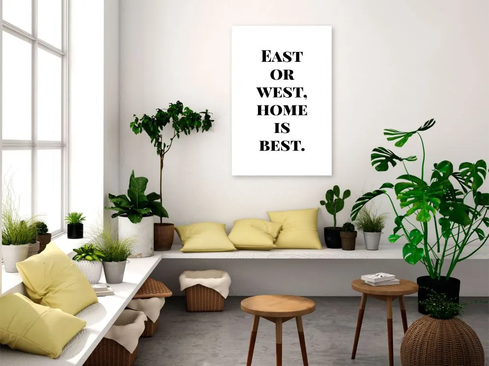 Obraz - Home Is Best (1-częściowy) pionowy-2