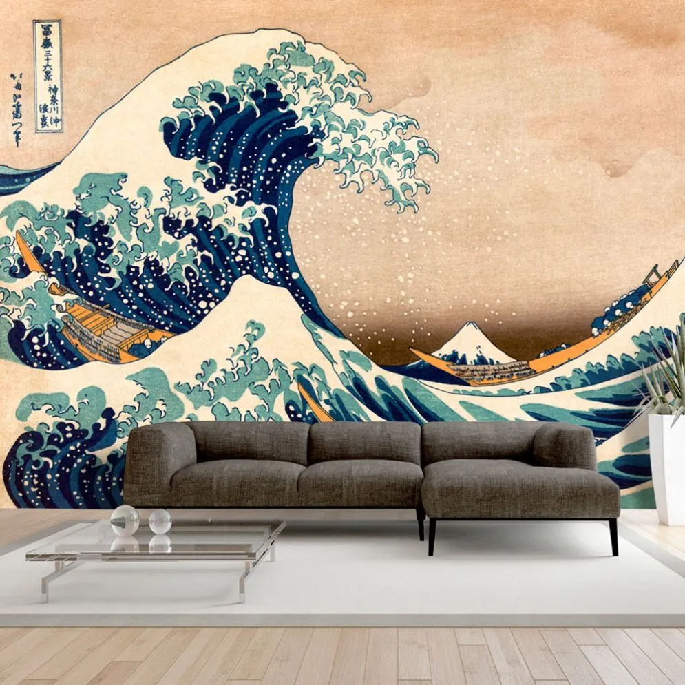 Fototapeta - Hokusai  Wielka fala w Kanagawie (Reprodukcja)-1