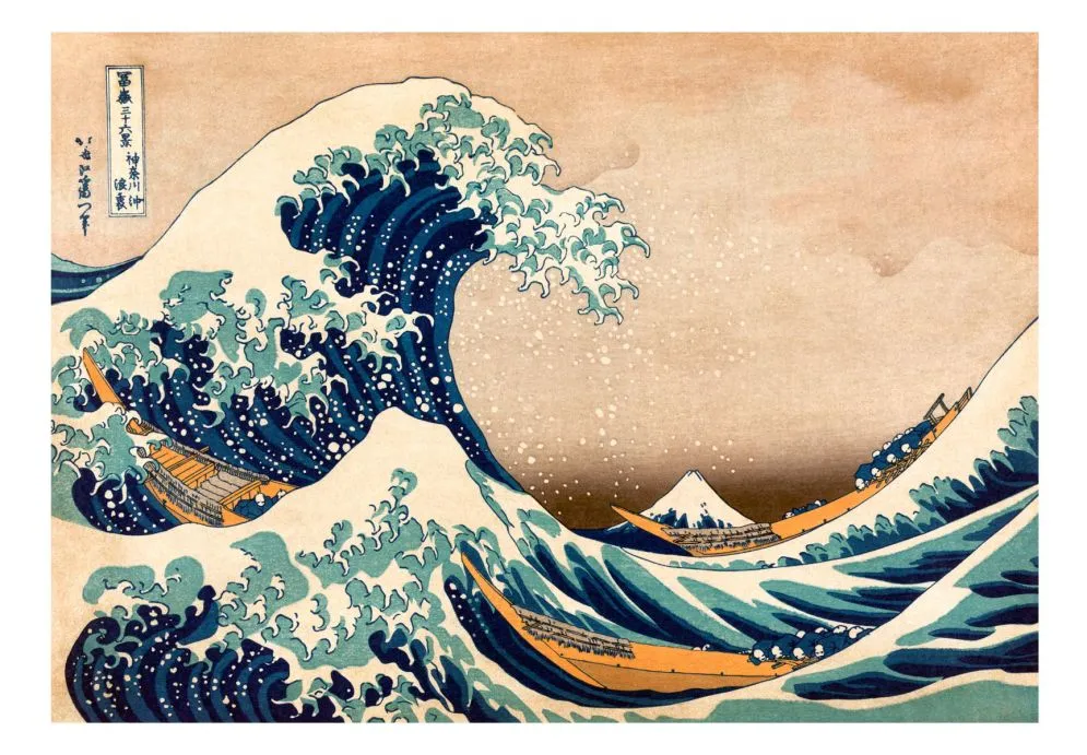 Fototapeta - Hokusai  Wielka fala w Kanagawie (Reprodukcja)-2