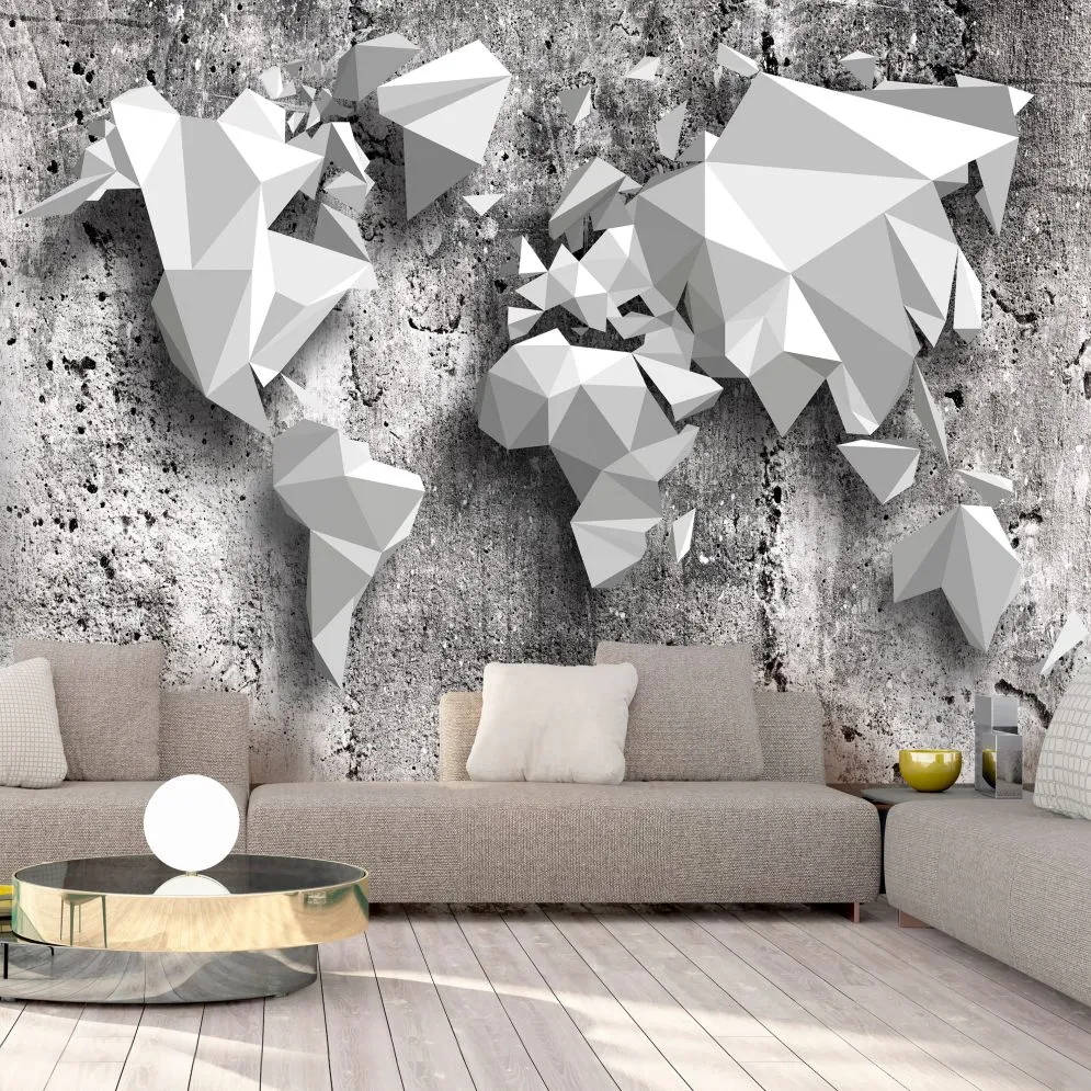 Fototapeta - Mapa świata  origami-1