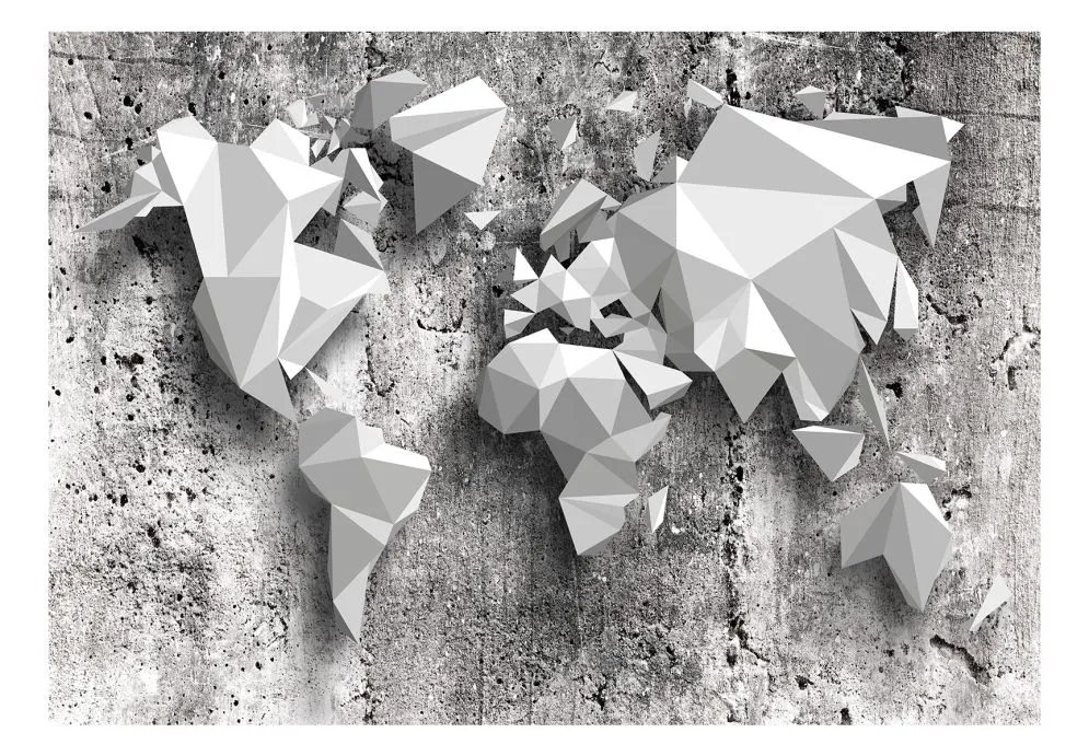 Fototapeta - Mapa świata  origami-2