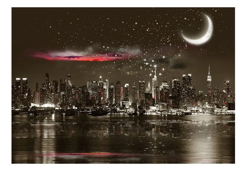 Fototapeta - Gwiezdna noc nad NY-2