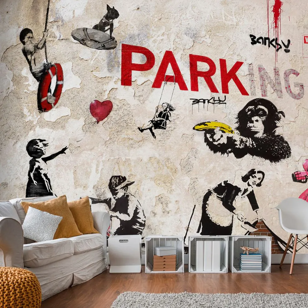 Fototapeta - Kolaż graffiti (Banksy)-1
