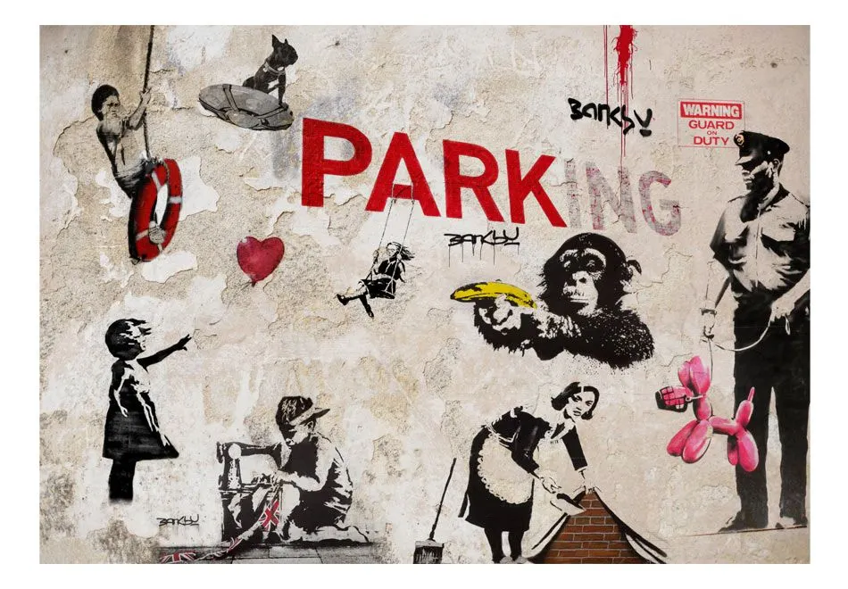 Fototapeta - Kolaż graffiti (Banksy)-2