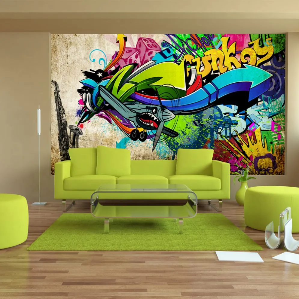 Fototapeta - Funky - graffiti-1