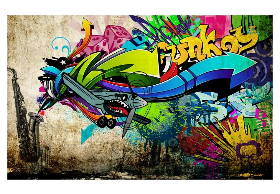 Fototapeta - Funky - graffiti-2