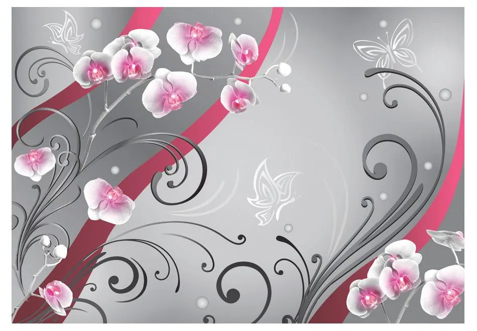 Fototapeta - Różowe orchidee - wariacja-2
