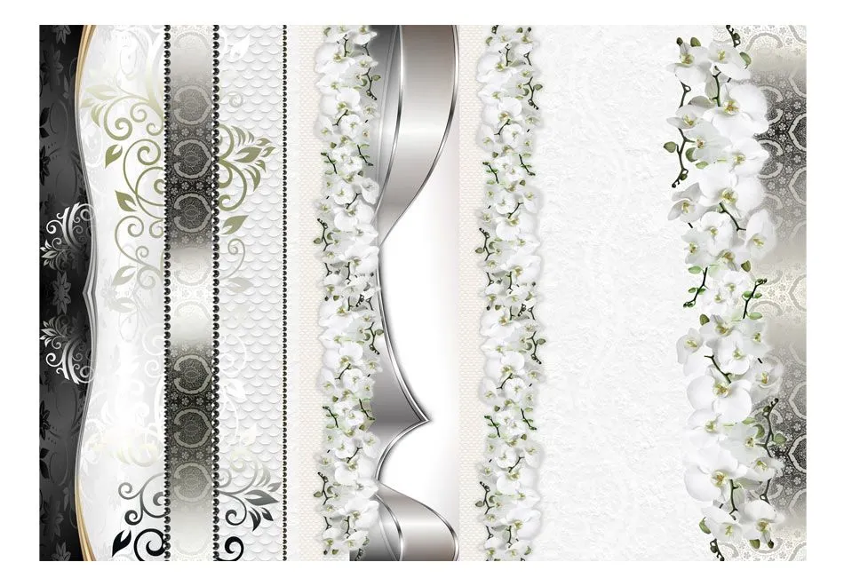 Fototapeta - Parada orchidei w odcieniach szarości-2