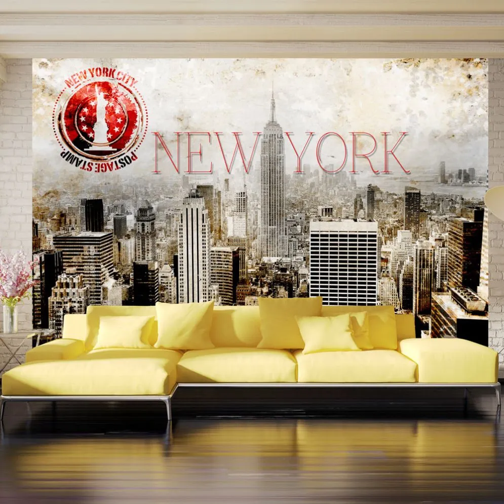 Fototapeta - New York - POST AGE STAMP-1