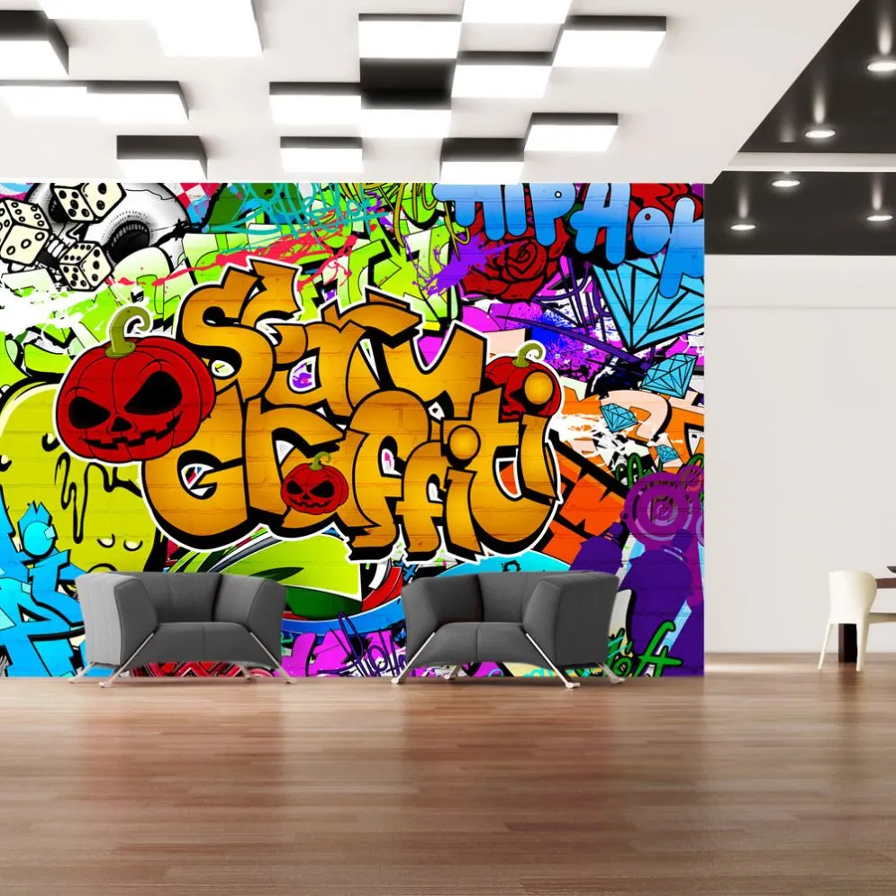 Fototapeta - Scary graffiti-1