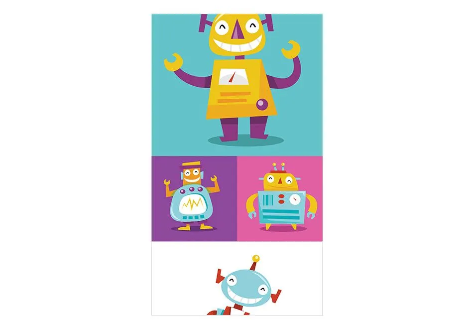 Fototapeta - Kolorowe Roboty-2