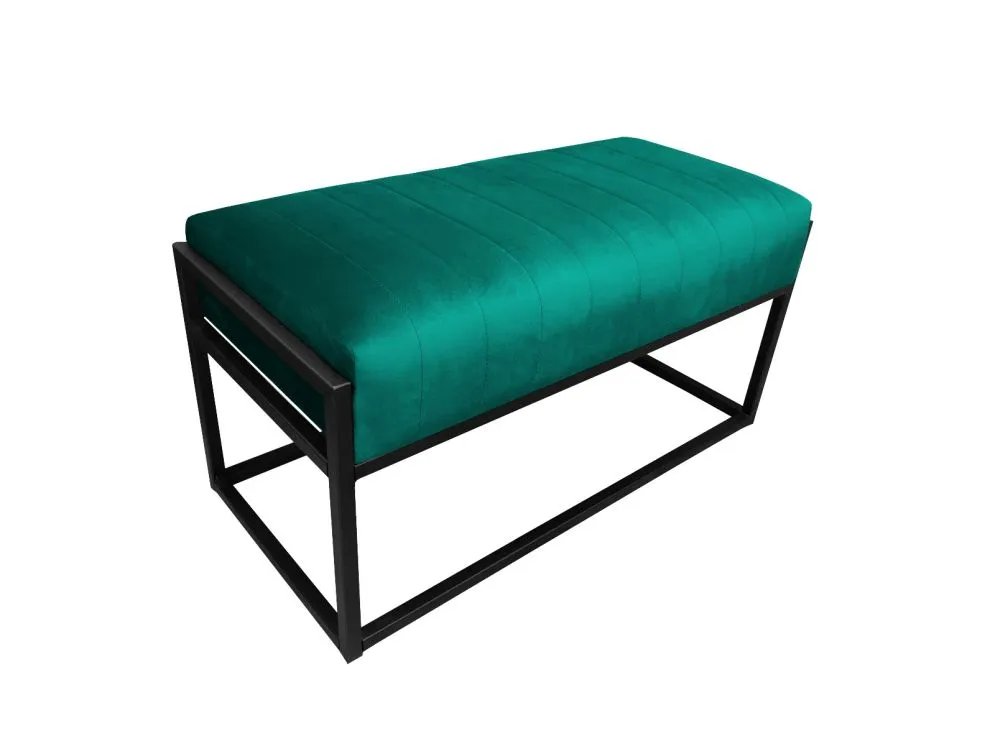 Ławka LILU MG VELVET morska tapicerowana aksamitem | MIRAT. w stylu LOFT kolekcja