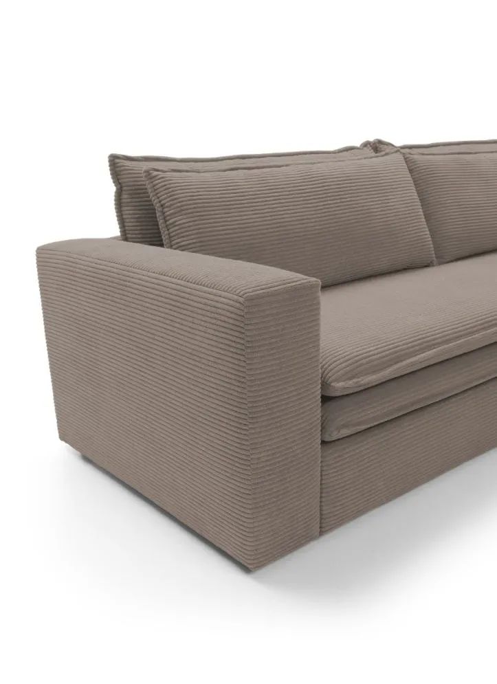 Sofa rozkładana LUNA jasna brązowa z podłokietnikami I sklep meblowy MIRAT.