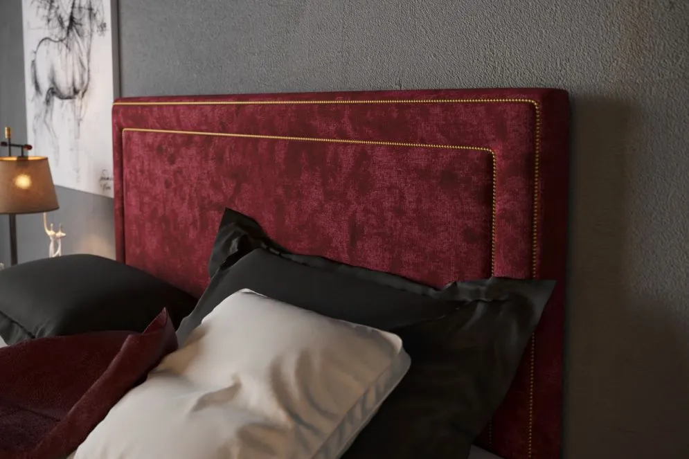 Łóżko kontynentalne NESS 160 czarne velvet z pojemnikiem do sypialni | MIRAT. w stylu GLAMOUR kolekcja