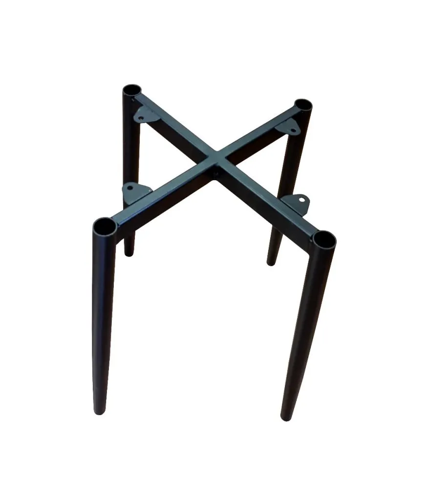 Taboret SQUARE BL VELVET szary na metalowych nogach | MIRAT.