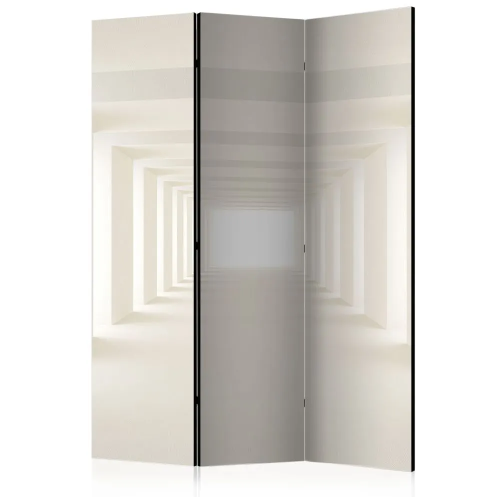 Parawan dwustronny 3D 135x172 cm 3-częściowy beżowy | MIRAT.