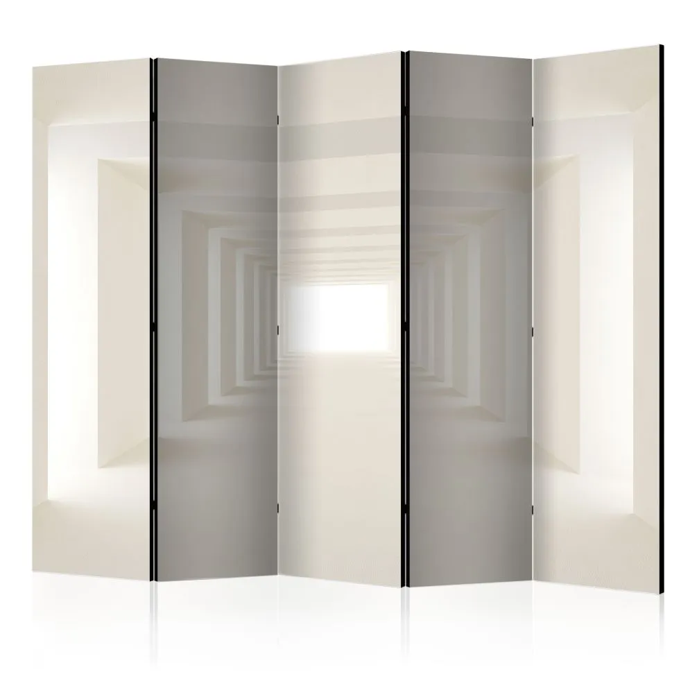 Parawan jednostronny 3D 225x172 cm 5-częściowy czarny | MIRAT.