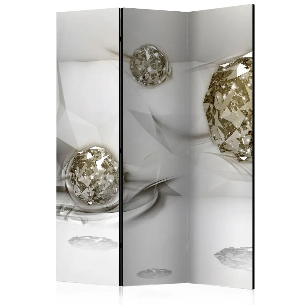 Parawan jednostronny 3D 135x172 cm 3-częściowy szary | MIRAT.