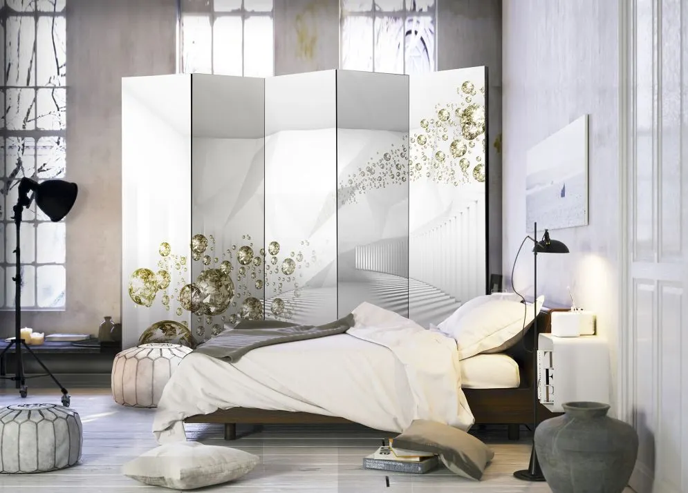 Parawan akustyczny 3D 225 x 172 cm Biały