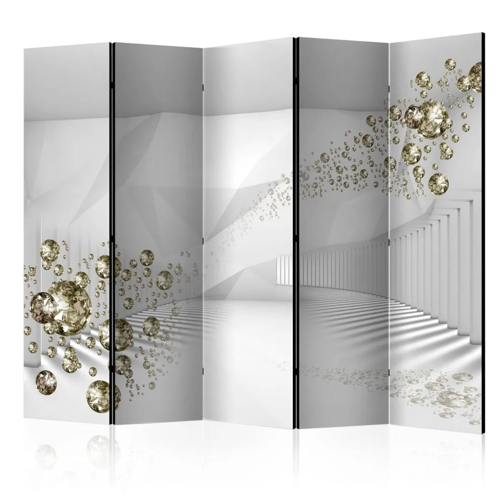 Parawan dwustronny Abstrakcje 225 x 172 cm Szary