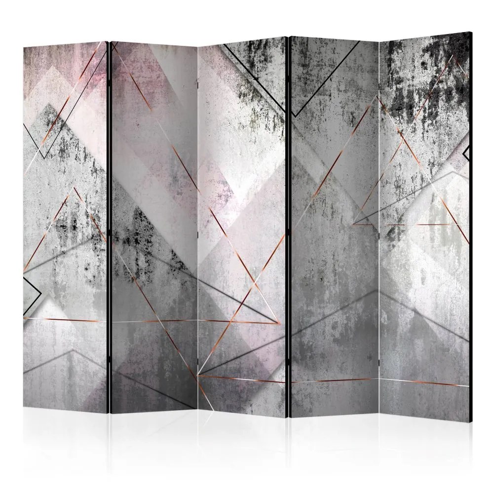 Parawan jednostronny Abstrakcje 225 x 172 cm Szary