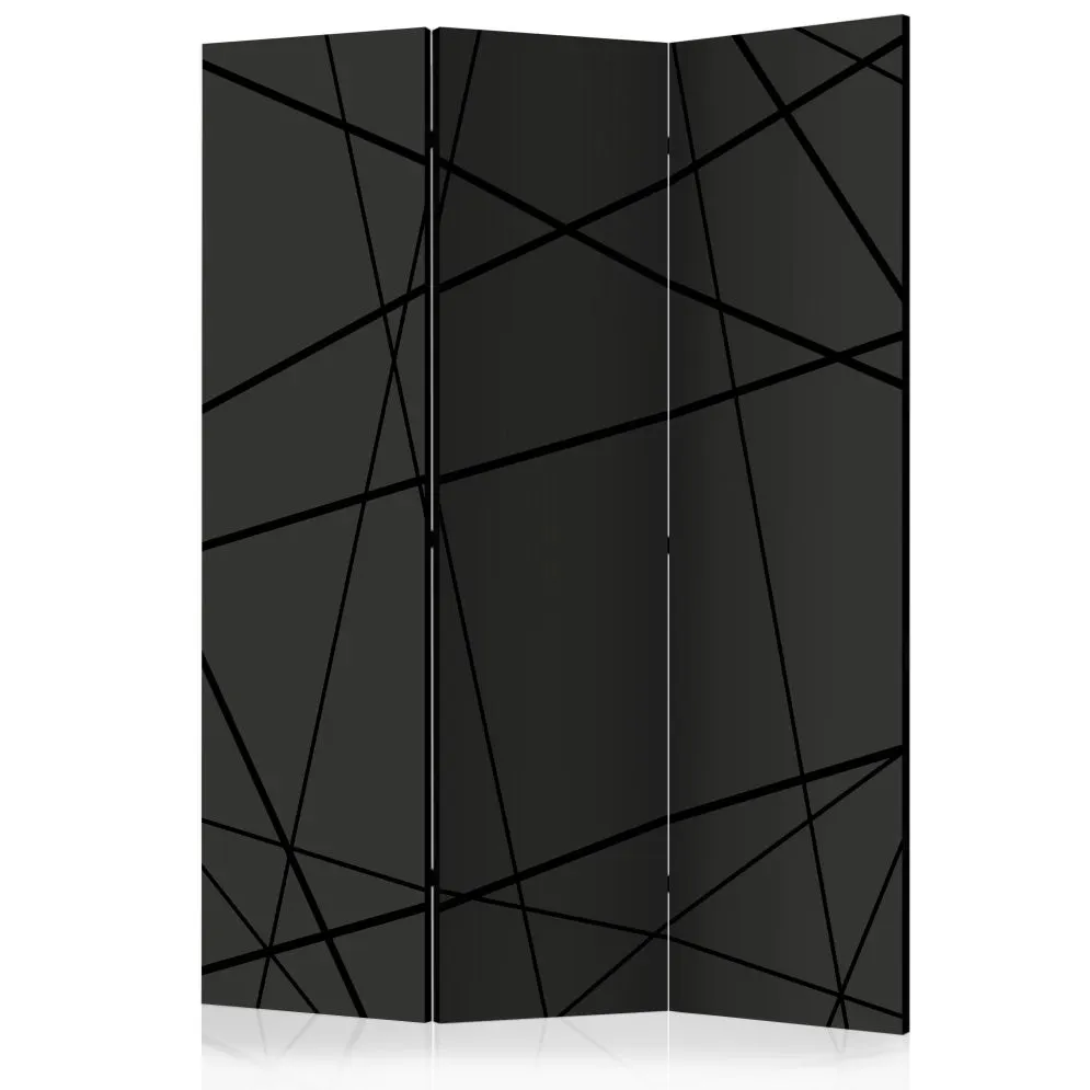 Parawan dwustronny Tła i desenie 135 x 172 cm Czarny